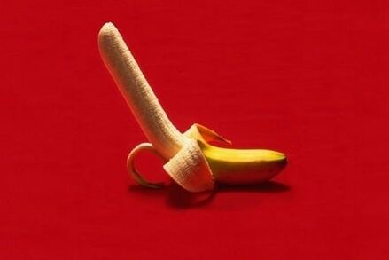 бананът символизира увеличен пенис от упражнения